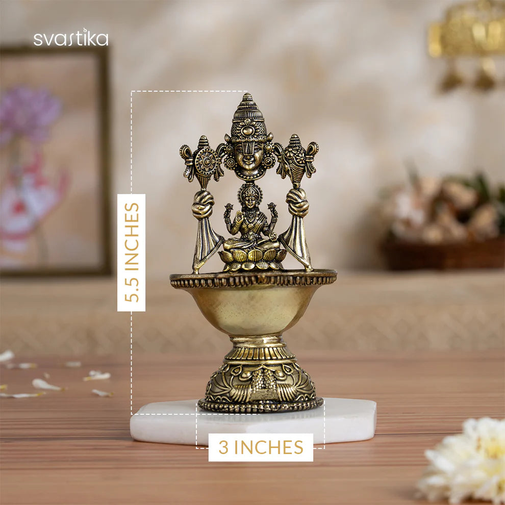Lakshmi Tirupati Balaji Divine Diya (5.5 Inch)