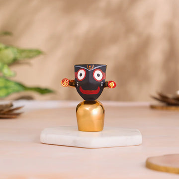 Lord Jagannath Murti - Gold Plated (2.75 Inch) - ASHIRWADAM