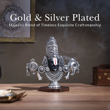 Lord Balaji Idol - Silver Plated - ASHIRWADAM