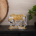 Kamdhenu Cow Idol - Gold & Silver Plated - ASHIRWADAM