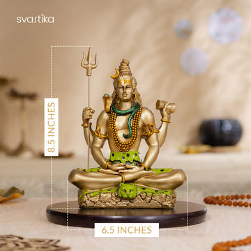 Lord Shiva Dhyana Mudra Antique Murti (8.5 Inch)