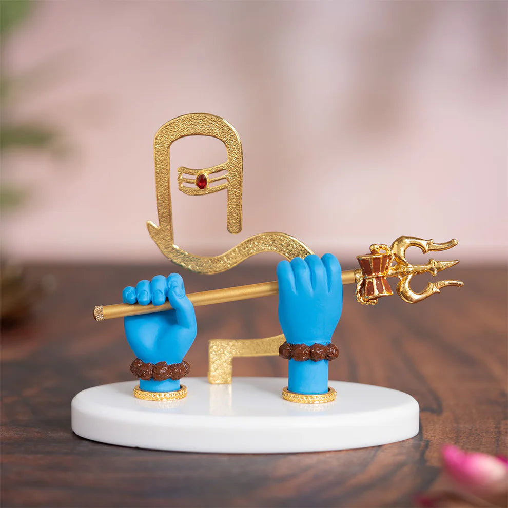 Shivji Divine Hands  Idol - Gold Plated (5 Inch)